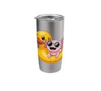 Cool Axolotl with Sunglasses Duck Float Stainless Steel Insulated Tumbler