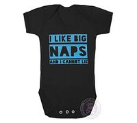 Cool Baby Grow I Like Big NAPS and I Cannot Lie for Boys or Girls | Hip Hop Rap Baby Vest/Neutral Bodysuit - Ideal Baby Shower, Twin, Fathers or 1st Birthday Gift Idea | BABY MOO'S UK (0-3 Months)