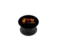 Cool Backyard Chicken Owner Peace Love Chickens Farm Farmer PopSockets Adhesive PopGrip