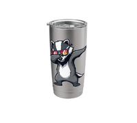 Cool Badger Wearing Sunglasses Doing A Dabbing Dance Stainless Steel Insulated Tumbler