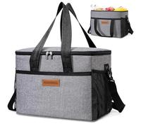 Cool Bag & 30 Litre Cooler Bag - Insulated Cool box Picnic Cool Lunch Bag Keep Warm and Cold, Leak-Proof, With Carriying Straps, Multiple Pockets - Ideal for Travel, Camping, Picnics