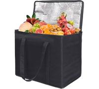 Cool Bag,Large Insulated Lunch Box Soft-Sided Cooling Bag Water-Resistant Leakproof for Picnic Camping BBQ Beach Outdoor (Black)