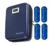 Cool Bag - Pill Cold Case 9-12 Hours | Medicine Cooler With Temperature Display | Travel Storage Box 2-10°C Large Capacity Holds 9 Pens, Includes 4 Ice Packs For Transport