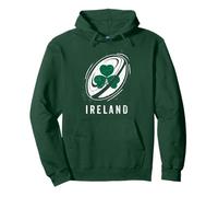 Cool Ball with Ireland Shamrock for Proud Irish Rugby Fans Pullover Hoodie