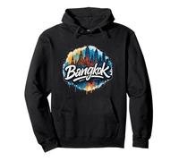 Cool Bangkok Graffiti Street Art Skyline Pullover Hoodie