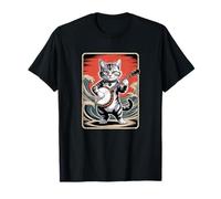 Cool Banjo Musician Cat Graphic Tee for Bluegrass Folk Fans T-Shirt