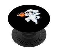 Cool Basketball Dog With Sunglasses Slam Dunk PopSockets Adhesive PopGrip