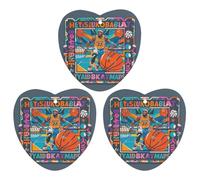 Cool Basketball Theme Car Air Freshener, 3 Pcs Love form Hanging Air Freshener Cards, Long Lasting Fragrance Scented Cards for Car, Home, Office Black-style