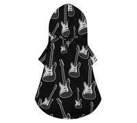 Cool Bass Guitar Dog Hoodie Luxury Dog Clothes Winter Dog Jacket Pet Clothes Hoodie French Bulldog Teddy Pug Puppy Clothes L