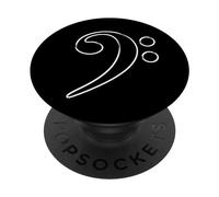 Cool bass key as a sign of love for music PopSockets Swappable PopGrip