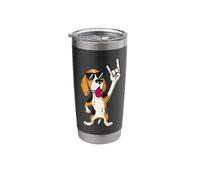 Cool Beagle Dog Rock and Roll Funny Pet Lover Design Stainless Steel Insulated Tumbler