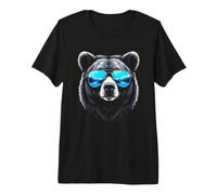 Cool Bear with Sunglasses and Mountain Reflection Premium T-Shirt
