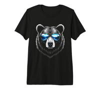 Cool Bear with Sunglasses and Mountain Reflection Premium T-Shirt