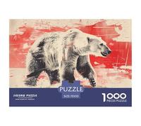 Cool Bear1000Pieces JigsawPuzzlesAnimal ForAdult Challenging LargePiecePuzzles Age12+byth Challenging The Impossible Difficult Game Fun, Challenging 70x50cm/1000pcs