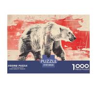 Cool Bear1000Pieces JigsawPuzzlesAnimal ForAdult Challenging LargePiecePuzzles Age12+byth Challenging The Impossible Difficult Game Fun, Challenging 38x26cm/1000pcs