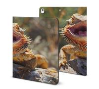 Cool Bearded Dragon Lizards Case Compatible for IPAD 2020 （10.2in） Tablet Cases Cover with Pencil Holder Auto Wake/Sleep