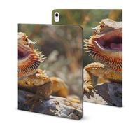 Cool Bearded Dragon Lizards Case Compatible for IPAD 2020 AIR 4 （10.9in） Tablet Cases Cover with Pencil Holder Auto Wake/Sleep