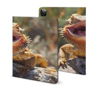 Cool Bearded Dragon Lizards Case Compatible for IPAD Pro 2020 （11in） Tablet Cases Cover with Pencil Holder Auto Wake/Sleep