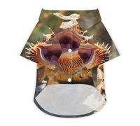 Cool Bearded Dragon Lizards Hawaii Shirt Print Dog Clothes T-Shirt Beach for Puppy Cat XL