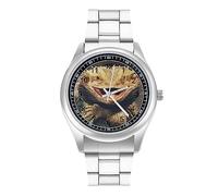 Cool Bearded Dragon Lizards Mens Watches Print Analog Quartz Watch Business Wristwatch Casual
