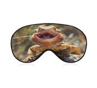 Cool Bearded Dragon Lizards Sleep Mask Soft Eye Mask Eye Cover Eyeshade Blindfold with Adjustable Strap