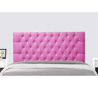 COOL BED Pink Faux Leather Chesterfield Headboard | Divan Bed 4FT6 - Double Upholstered Padded Headboard | Headboards for Beds (PINK, 4FT6 - DOUBLE)