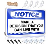 Cool Bedroom Accessories Poster Rustic Nice | Notice Make A Decision That You Can Live With Distressed Metal Wall Decor For Cottage Home(30X40CM)