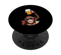 Cool Beer Monkey Summer Party Drinking PopSockets Adhesive PopGrip