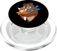 Cool Best Friends Meme Friendship Fox Bear Men Women Kids PopSockets PopGrip for MagSafe
