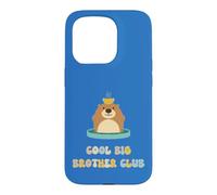 Cool Big Brother Club Cute Bear Orange Bath Relax Case for iPhone 15 Pro