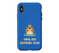 Cool Big Brother Club Cute Bear Orange Bath Relax Case for iPhone X/XS