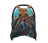 Cool Big Octopus Baby Car Seat Canopy Cover, Multi Use Breathable Nursing Breastfeeding Covers for Mom Soft Stroller Sun Shade Newborn Shower Gift