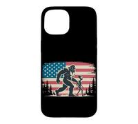 Cool Bigfoot Alien American Flag Patriotic USA Sasquatch UFO Case for iPhone 15