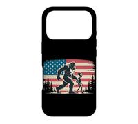 Cool Bigfoot Alien American Flag Patriotic USA Sasquatch UFO Case for iPhone 17 Pro