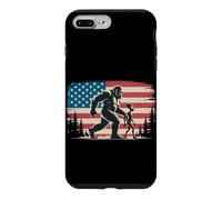 Cool Bigfoot Alien American Flag Patriotic USA Sasquatch UFO Case for iPhone 7 Plus/8 Plus