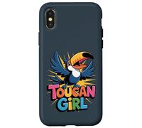 Cool Bird Tropic Graphic Bright Vivid Flora Colorful Toucan Case for iPhone X/XS