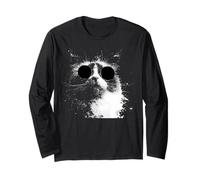 Cool Birman Cat with Sunglasses White Splash Art Cats Long Sleeve T-Shirt