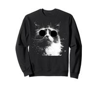 Cool Birman Cat With Sunglasses White Splash Art Cats Sweatshirt