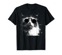 Cool Birman Cat with Sunglasses White Splash Art Cats T-Shirt