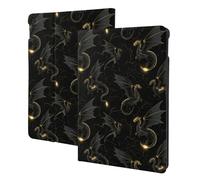Cool Black Gold Dragon Print Compatible with ipad 9th/8th/7th Generation Case Cover, Tablet Cases Compatible with ipad Case 10.2 Inch, Auto Wake/Sleep, Folio Stand