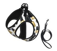 Cool Black Lipstick Lips Print Dog Harness Adjustable Walk Puppy Harnesses Leash Clips Pet Harnesses Training Pet Vest