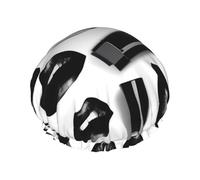 Cool Black Lipstick Lips Print Shower Cap with Elastic and Reusable for Long and Short Hair,Double Layers Hair Cap