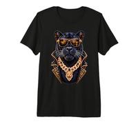Cool Black Panther Sunglasses Luxury Animal Lover Gifts Premium T-Shirt