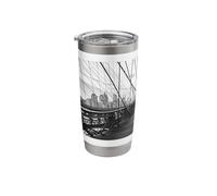 Cool Black & White Brooklyn Bridge Stainless Steel Insulated Tumbler