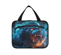 Cool Blue Chimpanzee Hanging Travel Toiletry Cosmetic Makeup Bag Large Capacity Foldable Storage Wash Bags for Women Girls Bathroom