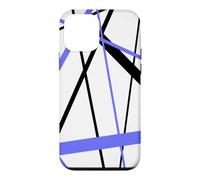 Cool Blue Diagonal Lines Black Accents Case for iPhone 12 mini