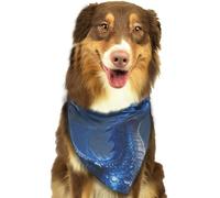 Cool Blue Dragon Standing On The Cliff Edge Dog Bandanas Adjustable Kerchief Triangle Bibs Scarf Washable Soft Pet Bandanas for Medium Large Puppy Cats Pet Costume Accessories Decoration