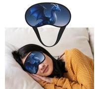 Cool Blue Dragon Standing On The Cliff Edge Eye Masks for Sleep Soft Comfort Sleep Masks with Elastic Strap Adjustable Blackout Eye Shade Covers for Women Men Travel/Sleeping
