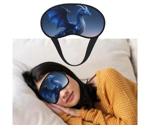 Cool Blue Dragon Standing On The Cliff Edge Eye Masks for Sleep Soft Comfort Sleep Masks with Elastic Strap Adjustable Blackout Eye Shade Covers for Women Men Travel/Sleeping