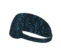 Cool Blue Leopard Animal Print,Sports Sweatband for Unisex Multi Headband Elastic Exercise Hairband